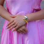 Dualtone Waterdrop Cuff Kada