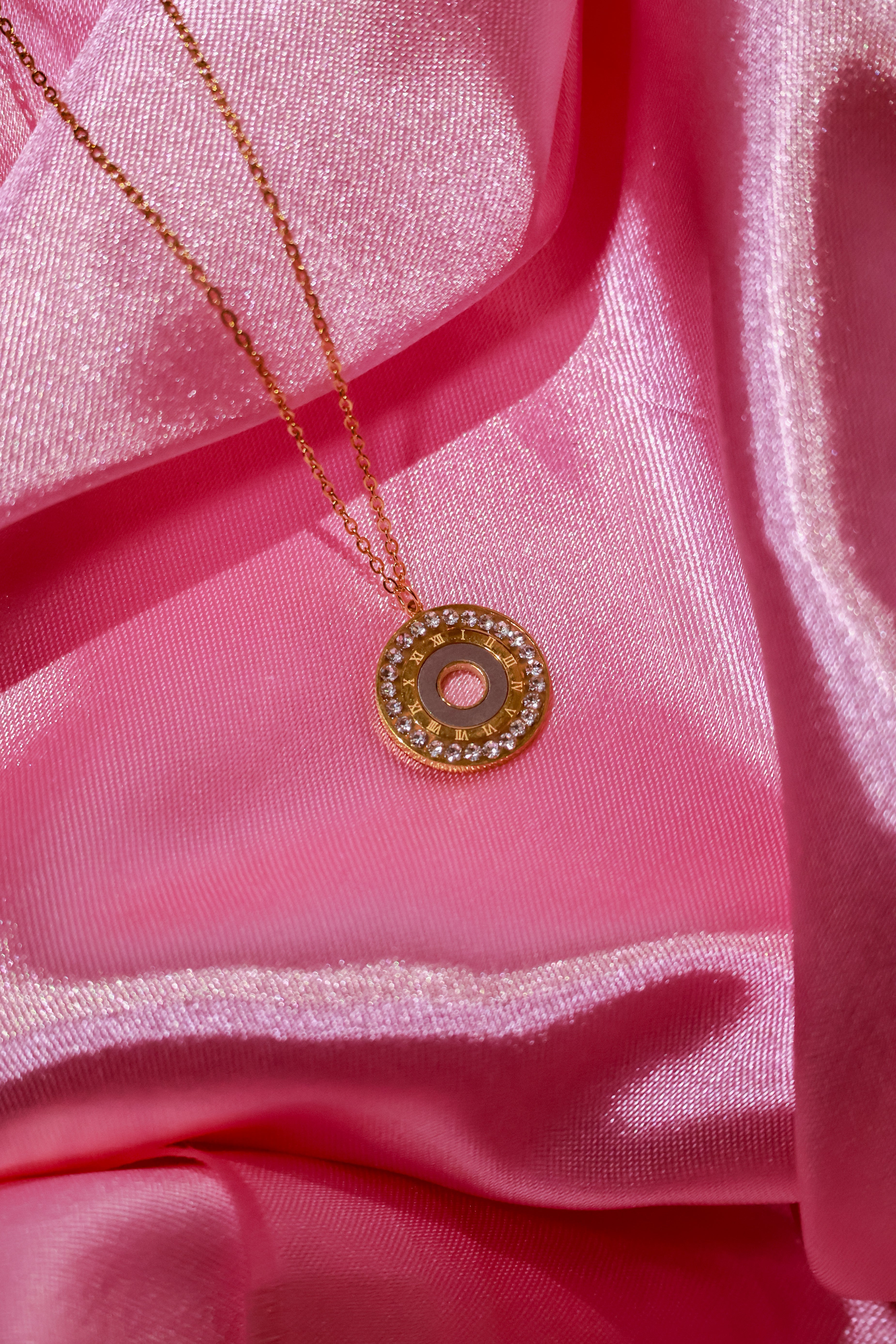 Roman Time Stones Pendant Necklace