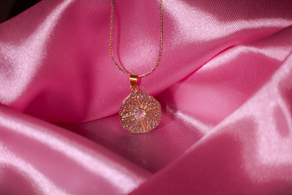 Dualtone Sparkle Diamond Pendant Necklace