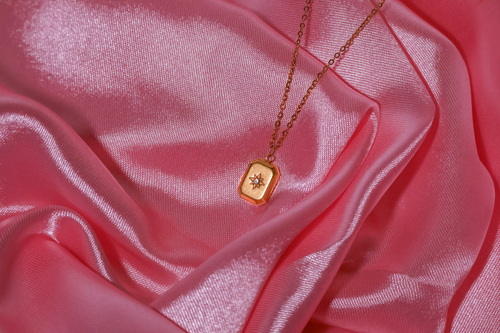 Golden North Star Pendant Necklace