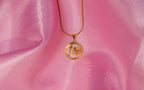 Mother of Pearl in Pink Enamel Pendant Necklace