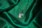 Scenic Splendour Enamel Pendant Necklace