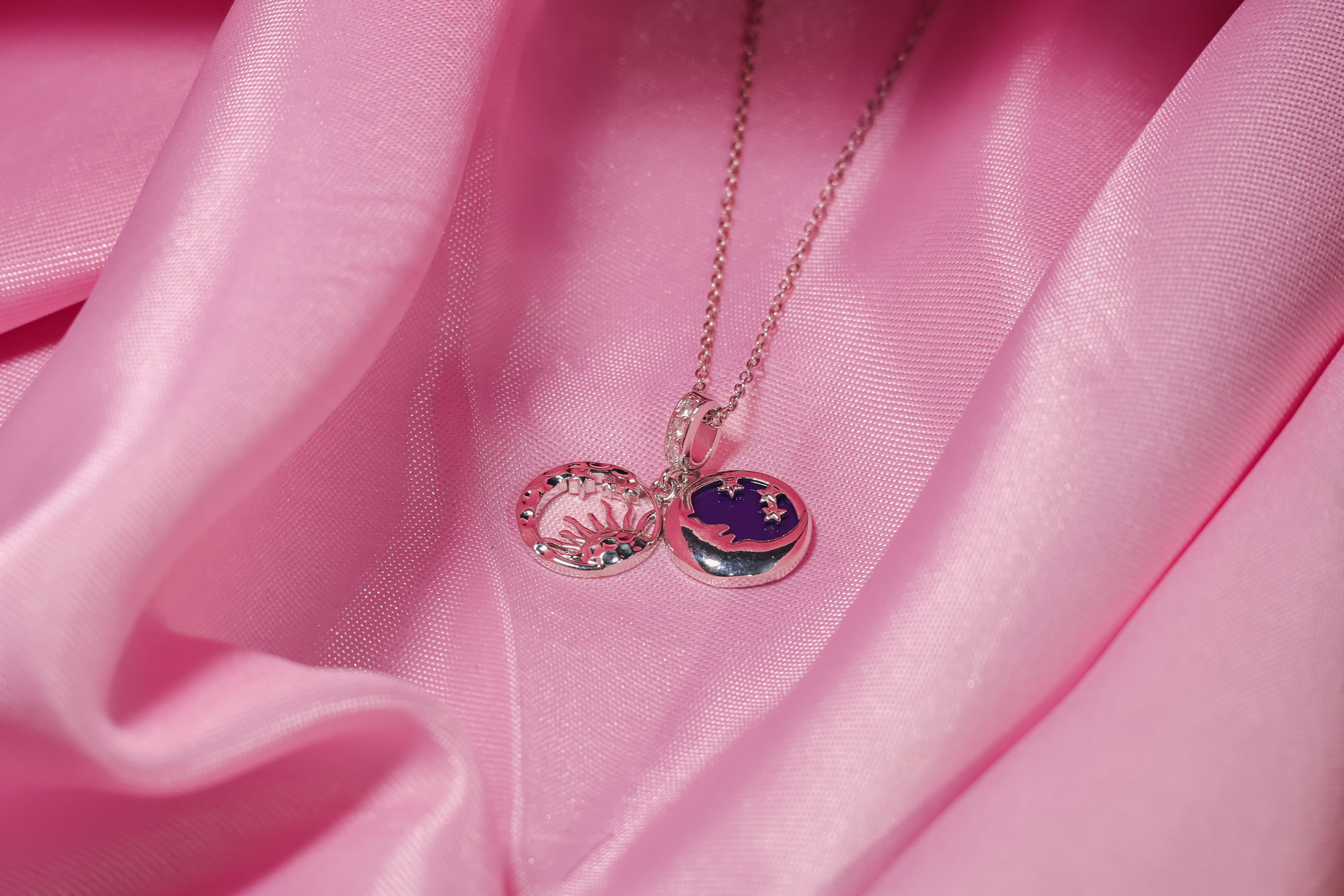 Sun & Moon Dualside Pendant Necklace