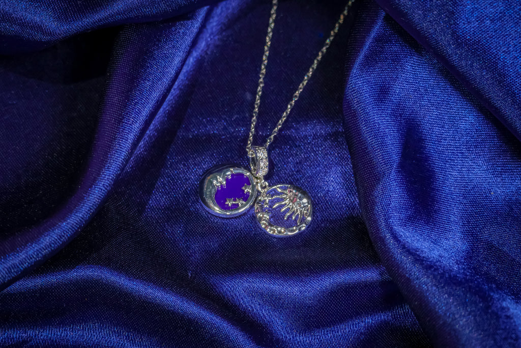 Sun & Moon Dualside Pendant Necklace