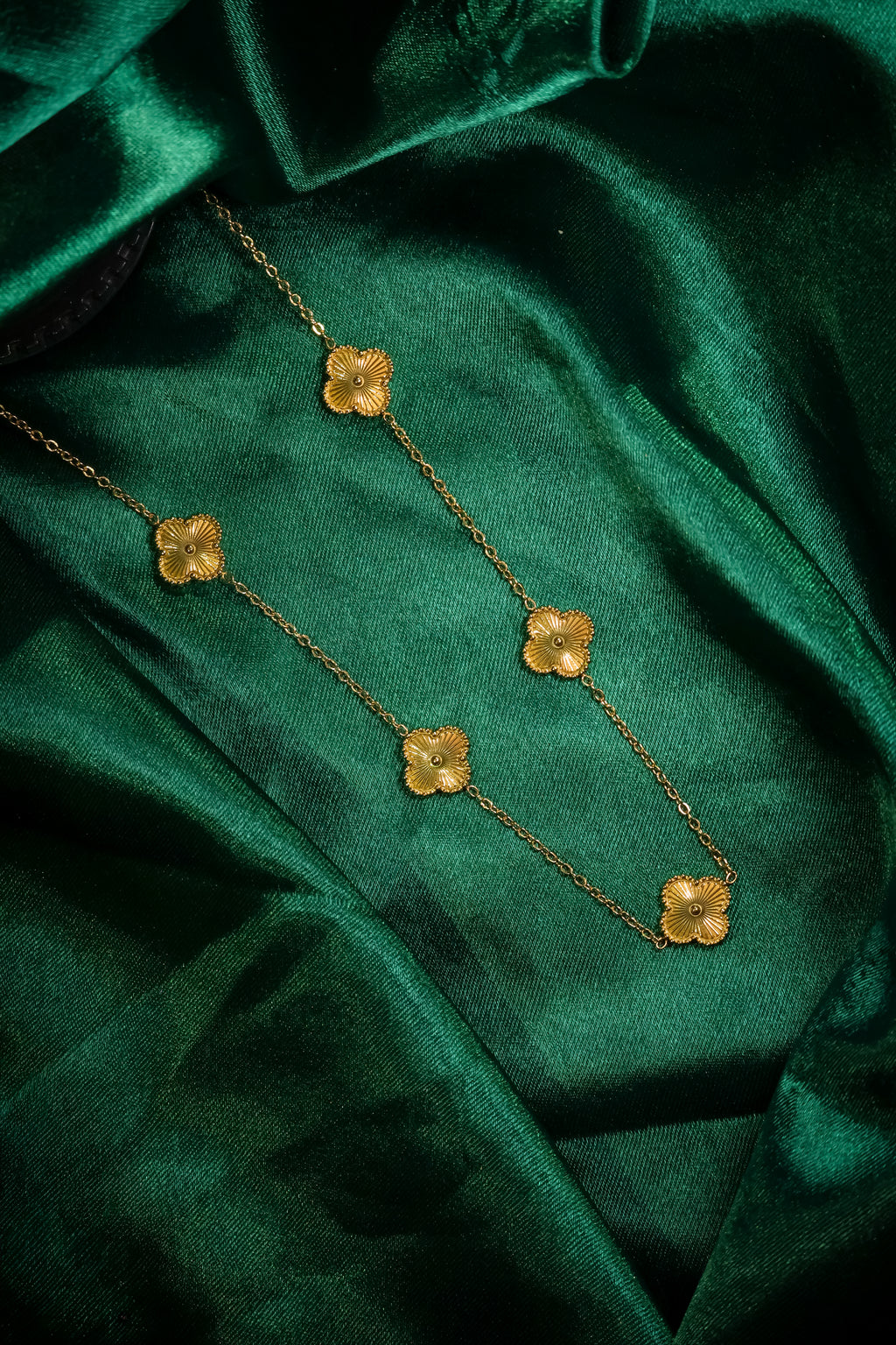 Golden VanCleef Flower Charms Necklace