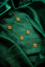 Golden VanCleef Flower Charms Necklace