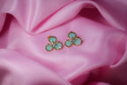 Teal Floral Bloom Earring