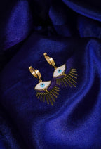 Golden Evil Eyes Shimmer Earring