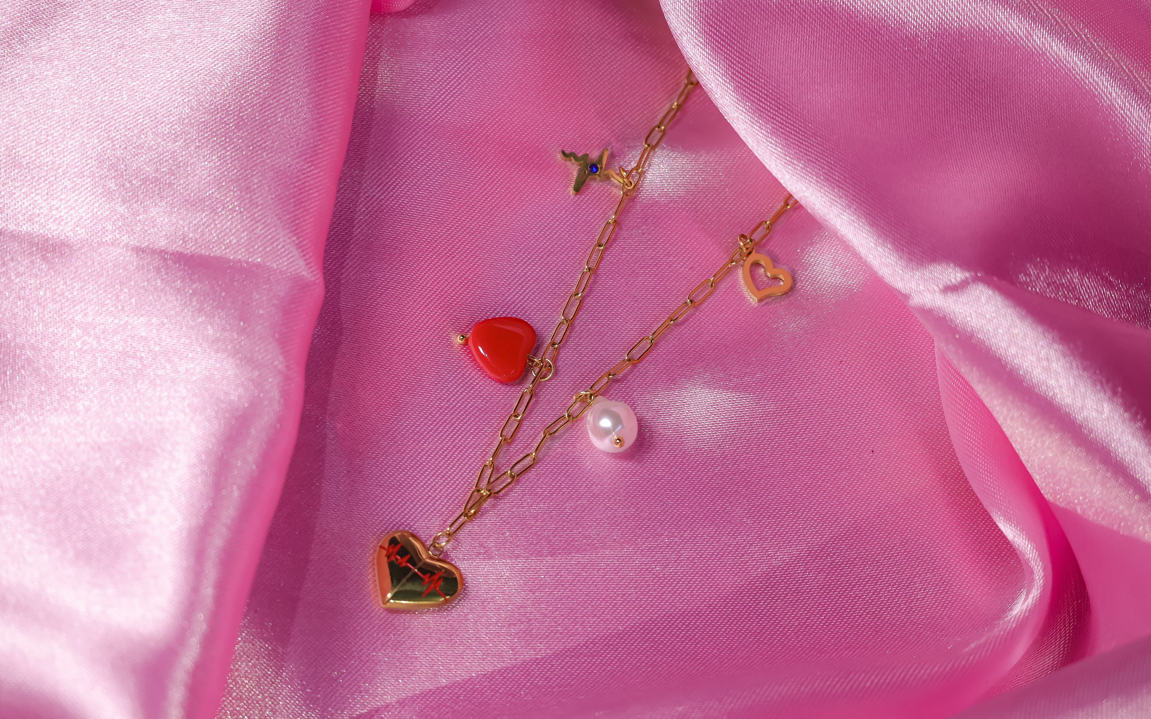 Love is Lifeline Charms Necklace