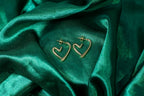 Golden Heart Silhouette Earhoop
