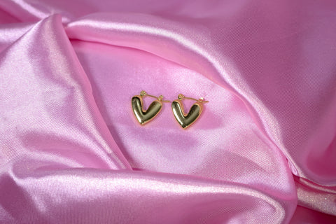 Golden Heart Earhoop