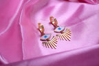 Golden Evil Eyes Shimmer Earring