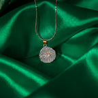 Dualtone Sparkle Diamond Pendant Necklace