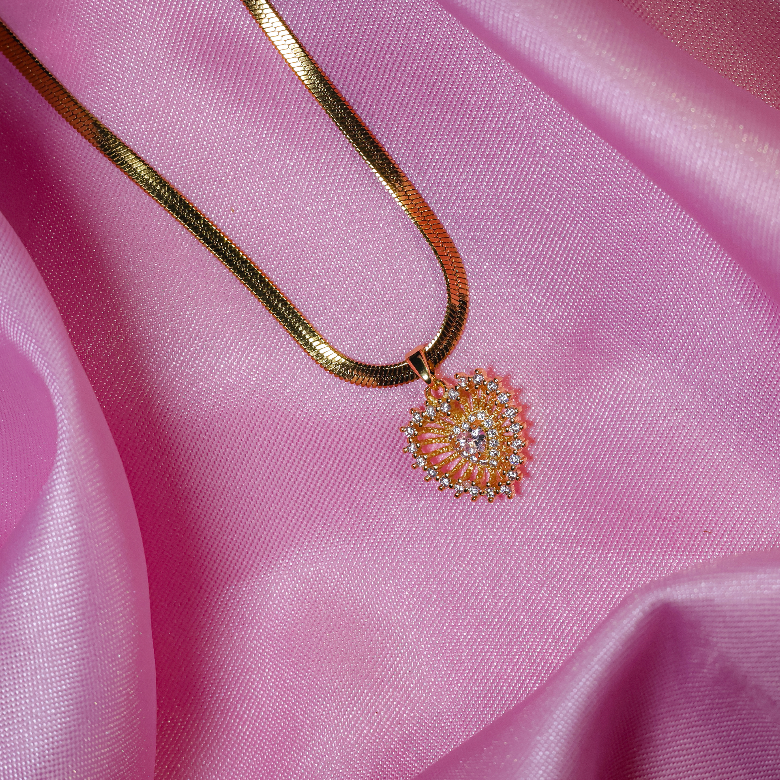 Heart Full of Diamond Pendant Necklace