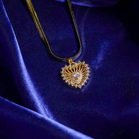 Heart Full of Diamond Pendant Necklace